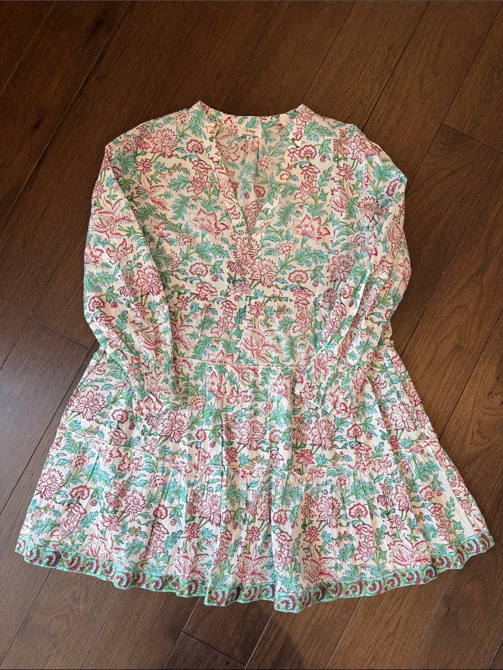 Ginny Dover Mini Dress Floral Print Size Medium - C30-048